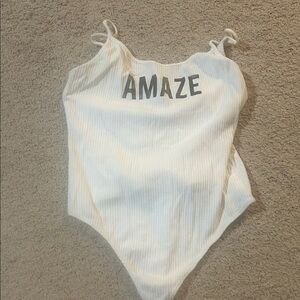 Lamaze Cream Ribbed Kids Bodysuit